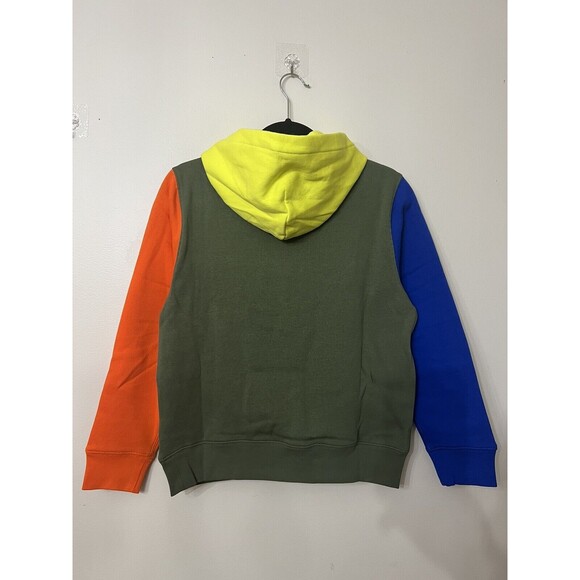 Polo Ralph Lauren Boys L(14-16) Bear Colorblock Hoodie Sweater Fleece Olive NWT - Picture 7 of 8